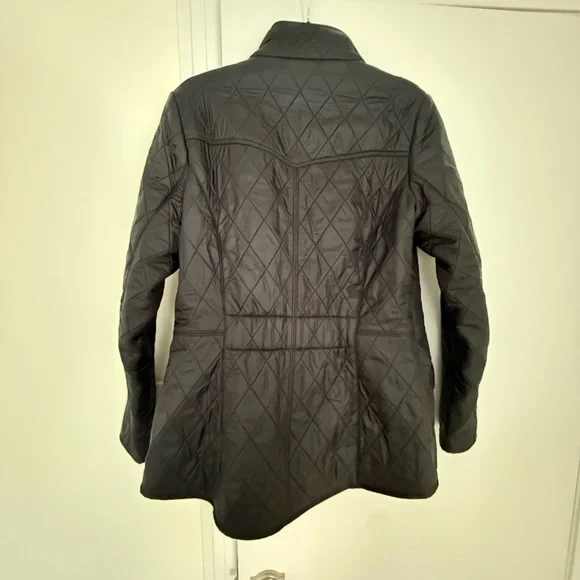 Barbour Black Quilted Belted Puffer Jacket - Picture 10 of 13